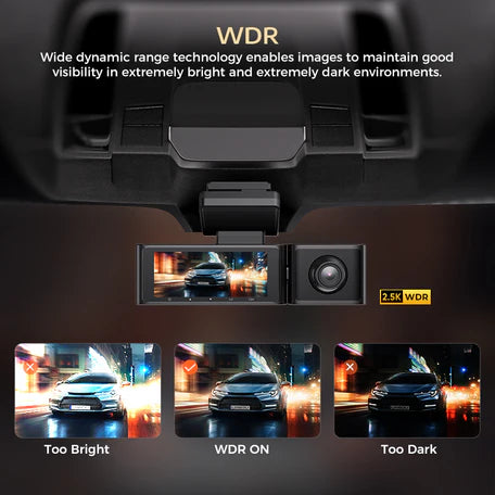 Lingdu C34 7K Triple-Channel Dash Cam – Front 4K, Cabin 2K, Rear 1080P, 5G WiFi, GPS, Parking Mode, WDR, 3.18" IPS Screen, Super Capacitor