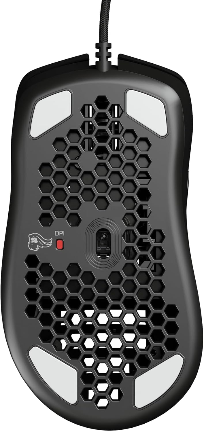 Glorious Model D- (Minus) Wired Gaming Mouse - 61g Superlight Honeycomb Design, RGB, Ergonomic, Pixart 3360 Sensor, Omron Switches, PTFE Feet, 6 Buttons