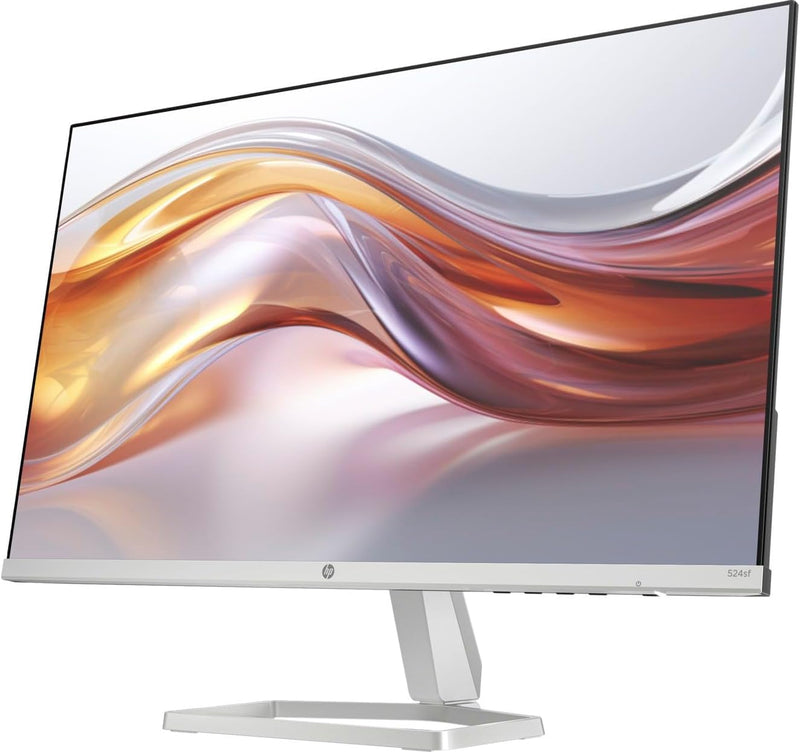 HP Series 5 524SF Monitor, 24" FHD IPS Display, 100Hz Refresh Rate, 5ms (GtG with Overdrive) Response Time, Tilt Adjustable, 16.7m Color Support, Black/Silver