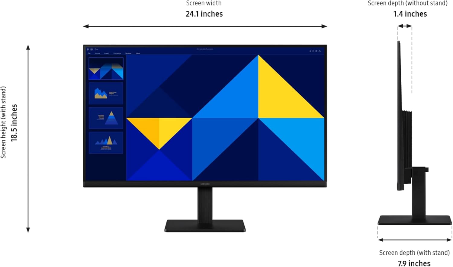 Samsung Essential S3 S30GD 27" FHD IPS Monitor – 100Hz, 5ms GTG, 250 nits, 178° Viewing Angle, VESA Mount, HDMI & D-Sub Inputs