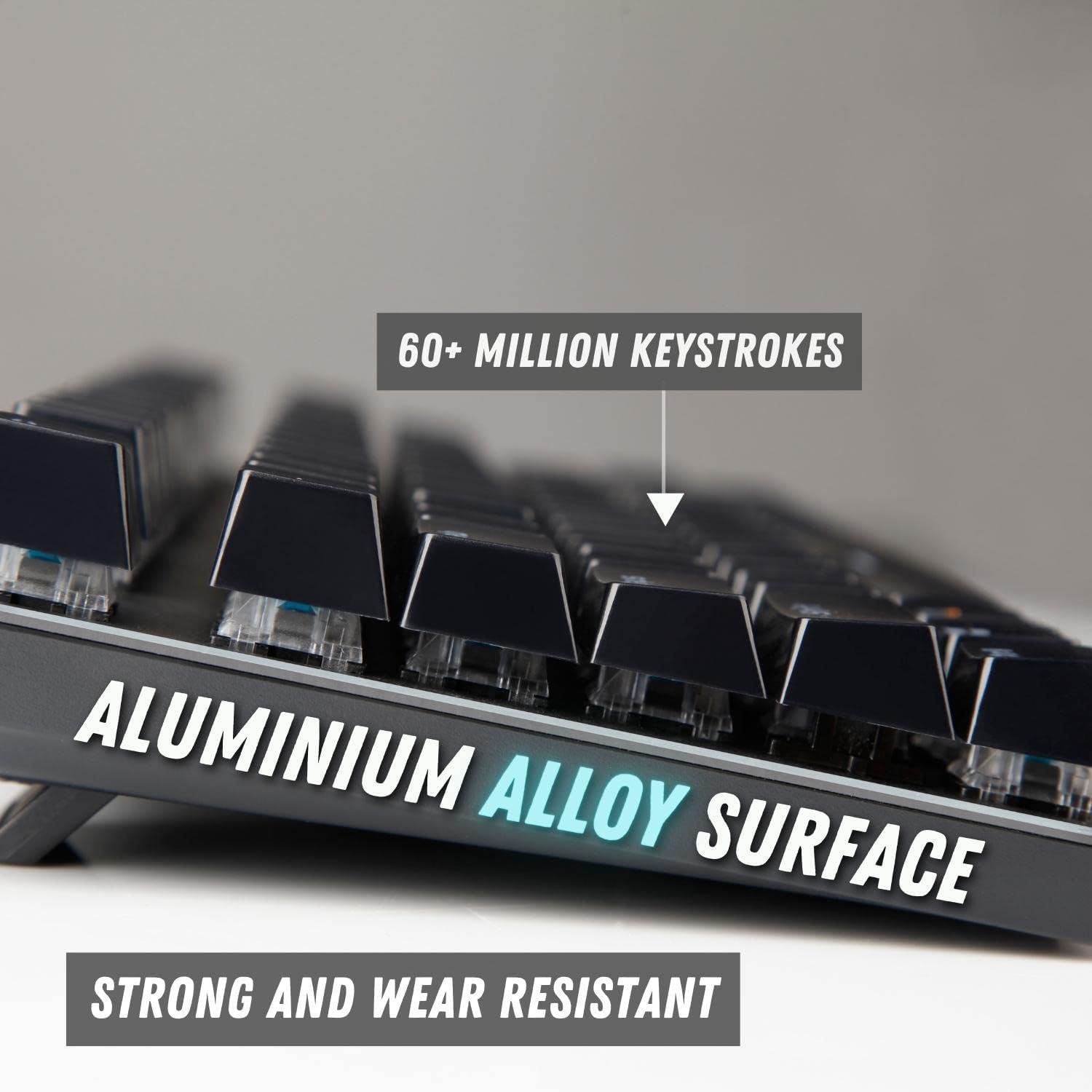 لوحة مفاتيح ألعاب سلكية ميكانيكية مضيئة بتقنية RGB من رابو VPRO V500 بتصميم مريح بالعربية والإنجليزية