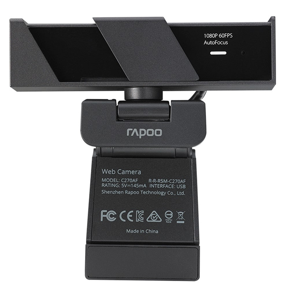 RAPOO C270AF Autofocus HD Camera 1080P Laptop External 60fps Camera for Live Streaming, Online Meeting