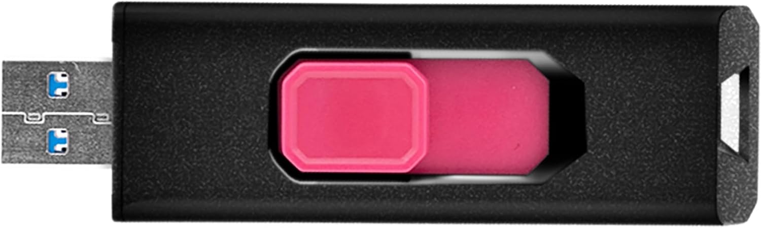 ADATA SC610 500GB External SSD , Up to 550MB/s Read Speed , USB 3.2 Gen 2 , Retractable USB-A Connector , Cable-Free Portable Storage , Black/Red , SC610-500G-CBK/RD