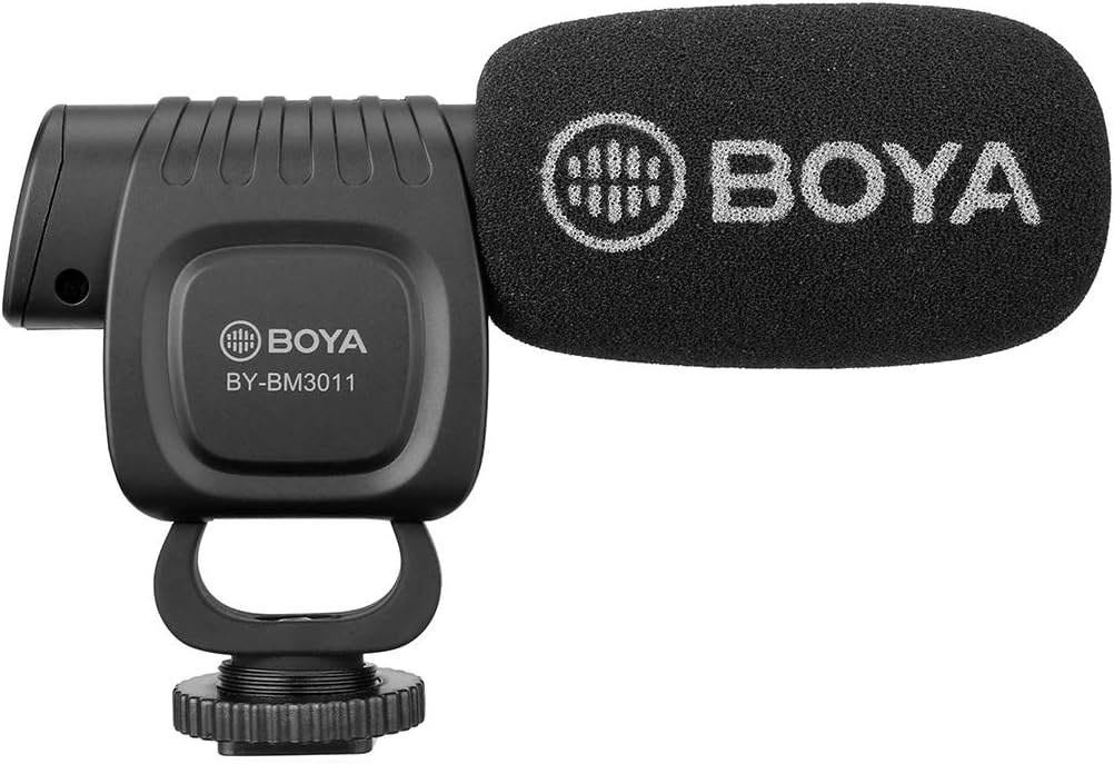 Boya BY-BM3011 Shotgun Microphone for Cameras and Camcorders - Super Cardioid with Shockproof Foam Deadcat Windshield