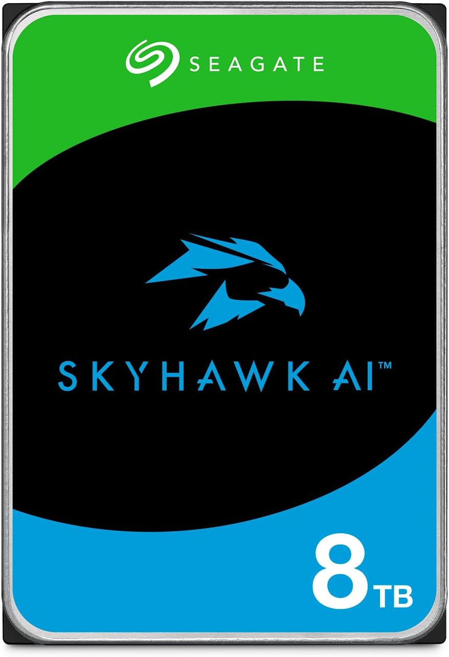 Seagate SkyHawk AI ST8000VE001 8TB 7200 RPM 256MB Cache SATA 6.0Gb/s 3.5" Internal Hard Drive Bare Drive