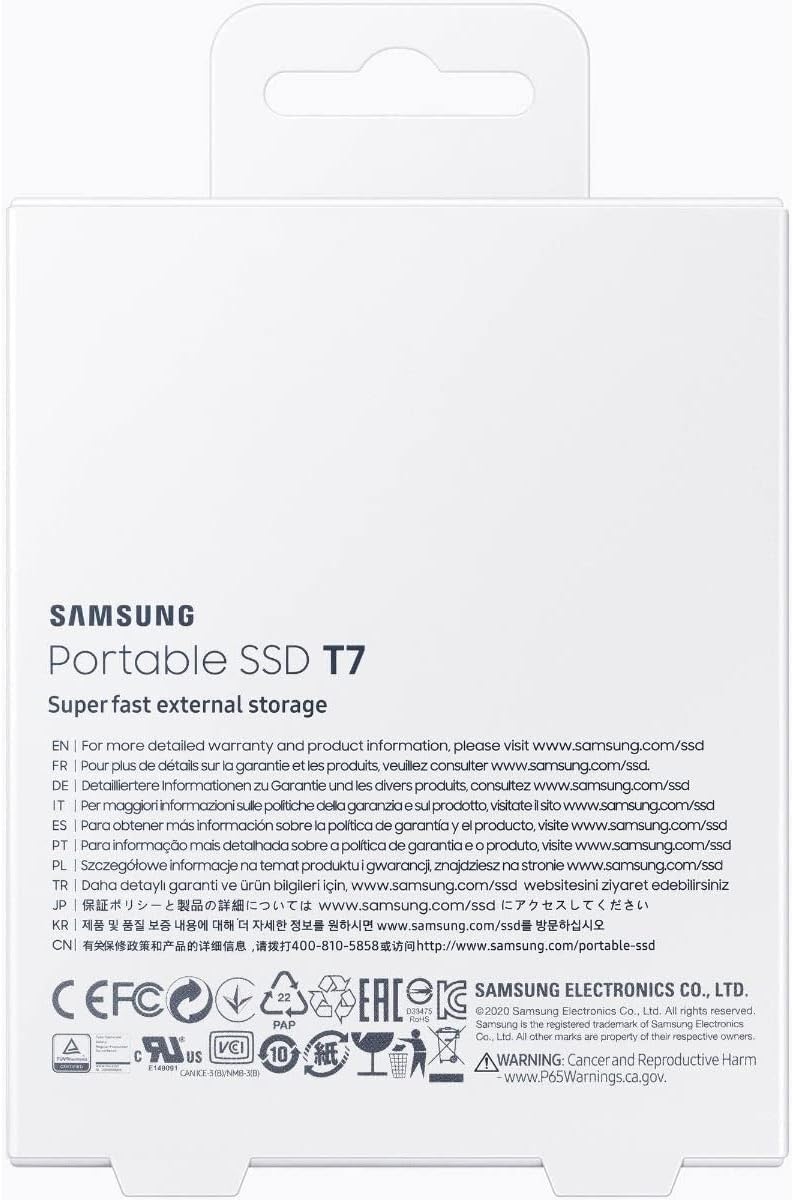 Samsung T7 External Solid State Drive - 2TB SSD