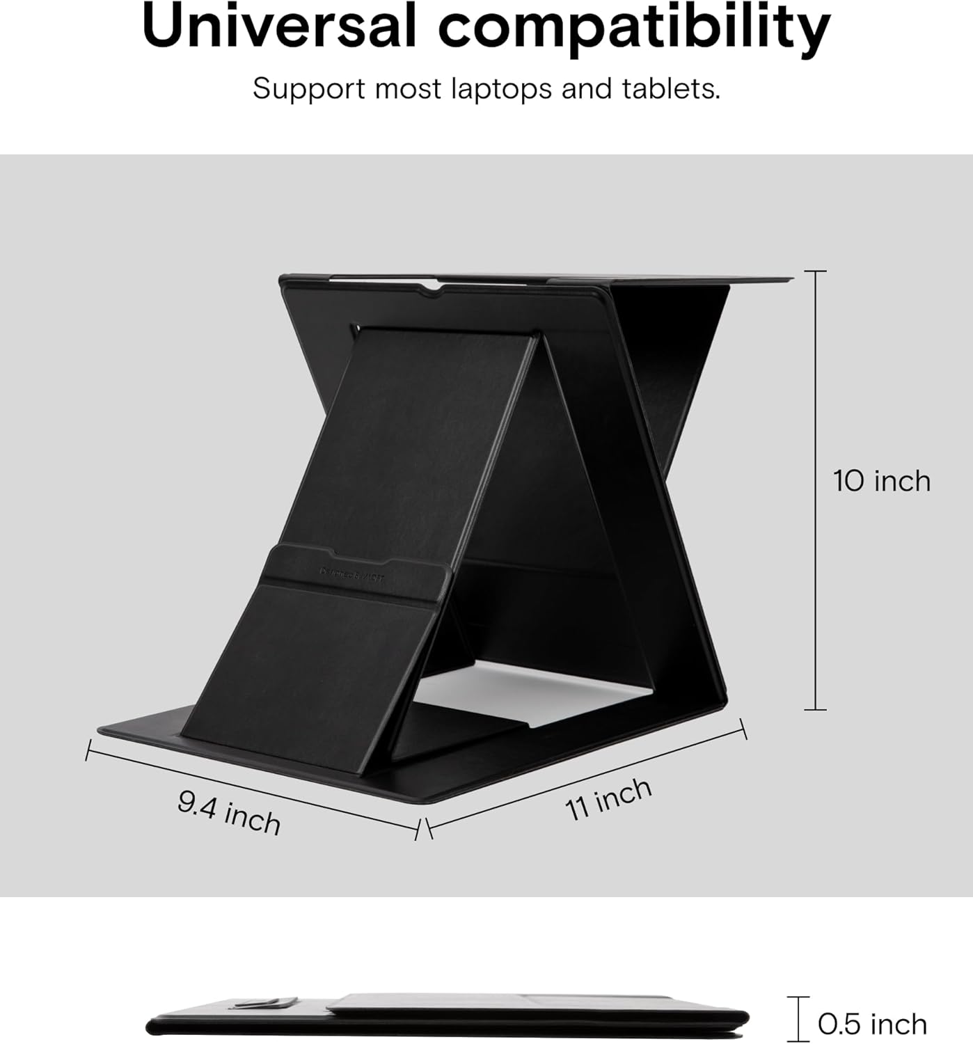 MOFT Folding Laptop Stand Lap Desk, Portable & Mini Computer Stand Laptop Desk for Travel and Home Office, Ergonomic Design with Adjustable Viewing Angles, Lightweight Computer Cooling Riser