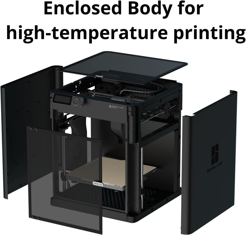 Bambu Lab P1S Combo, P1S 3D Printer and AMS, Support Up to 16 Colors/Multi Materials, 500mm/s Fast Printing & High Precision, CoreXY & Auto Bed Leveling, Ready-to-Use FDM 3D Printers Large Print Size