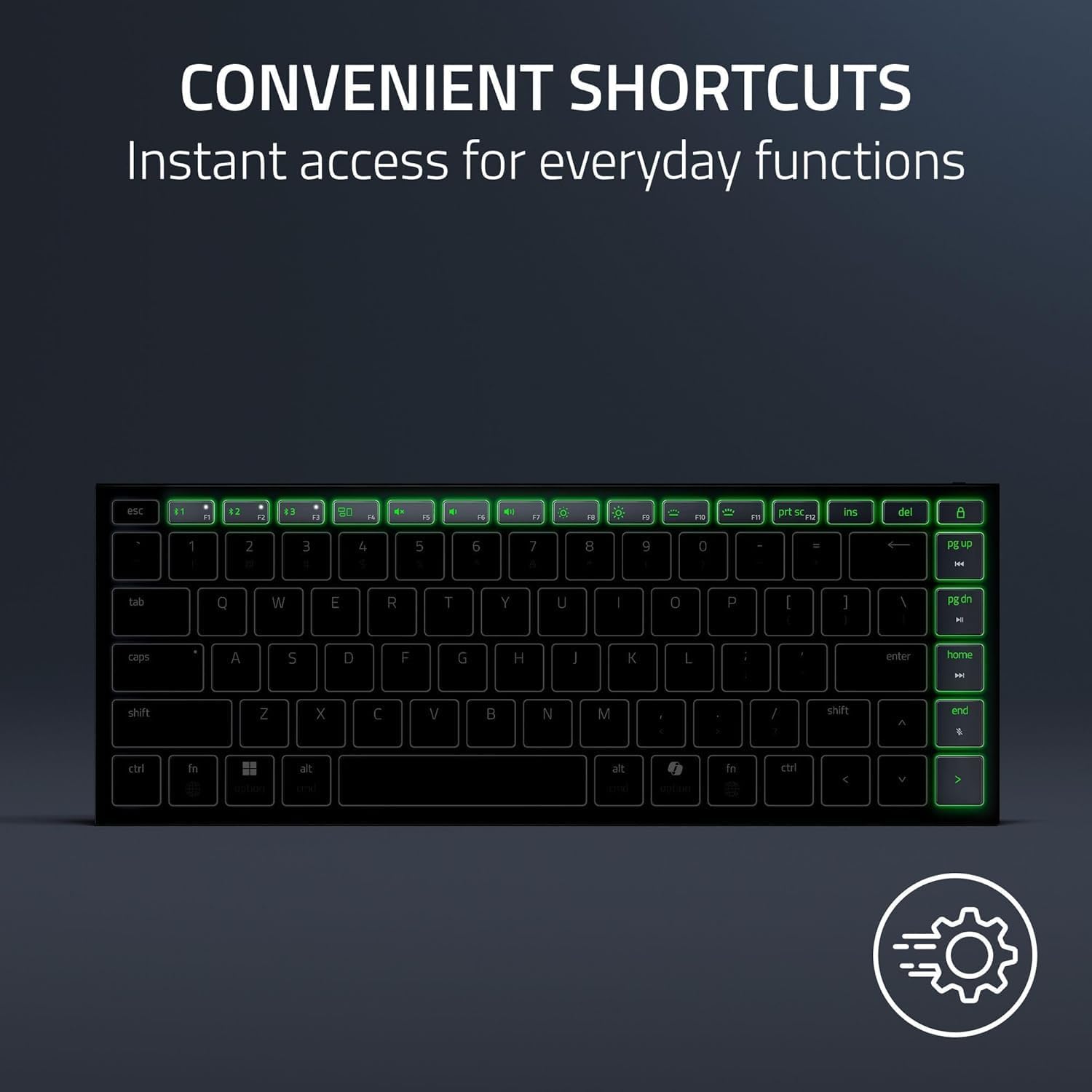 Razer Joro Ultra-Thin Wireless Gaming Keyboard – 75% Layout, Low-Profile Scissor Switches, RGB, Bluetooth + USB-C