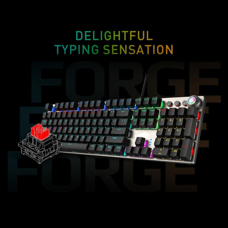 MSI Forge GK310 Combo RED US - Gaming RGB Mechanical Keyboard & Forge Mouse Set, Anti-Ghosting, 7200 DPI Optical Sensor