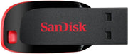 SanDisk Cruzer Blade USB 2.0 Flash Drive سعة 32 جيجابايت (SDCZ50-032G-B35) – تصميم مدمج، توصيل وتشغيل، أسود/أحمر