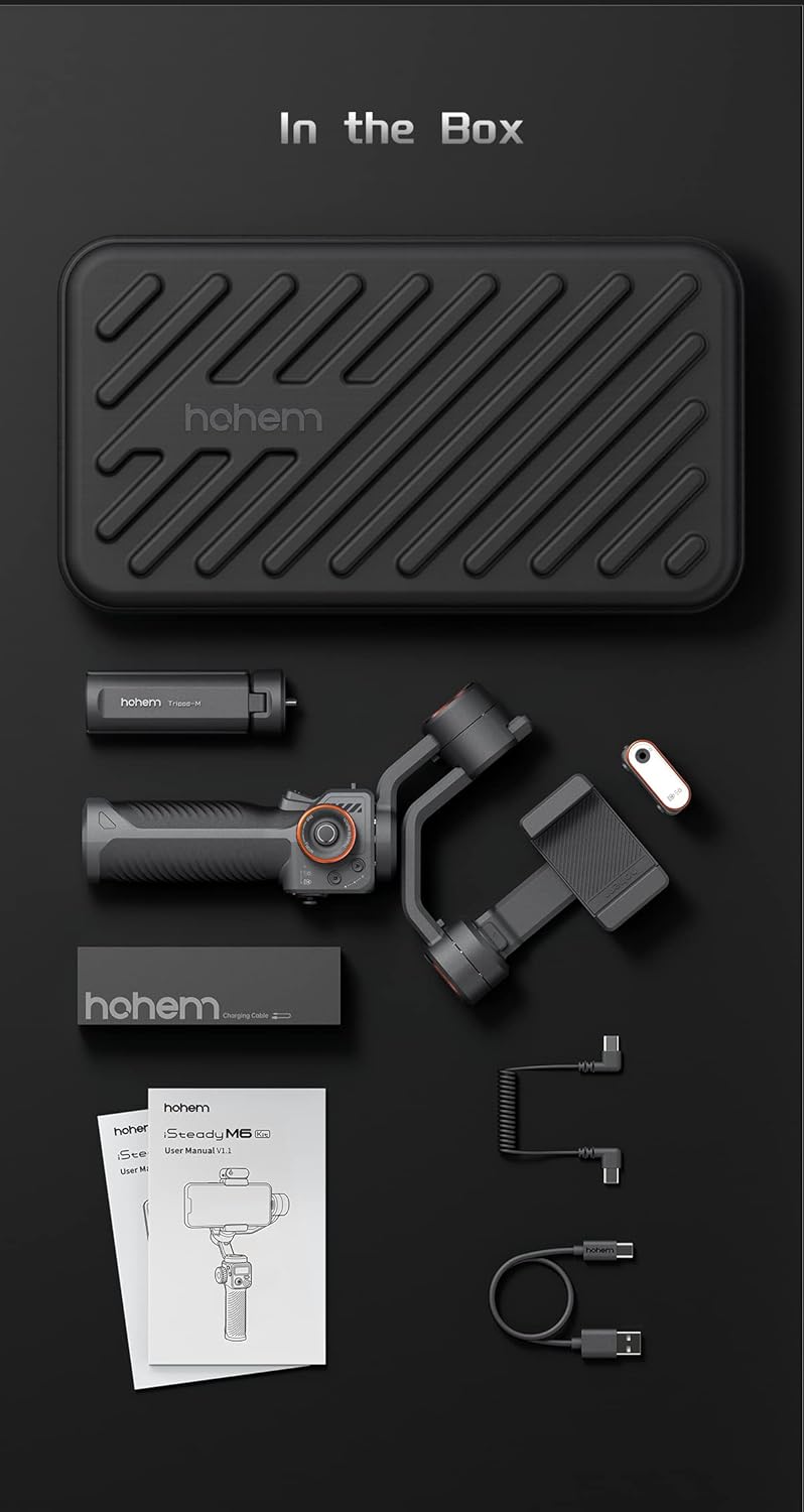 Hohem iSteady M6 Smartphone Gimbal Kit with Magnetic AI Vision Sensor/LED Light
