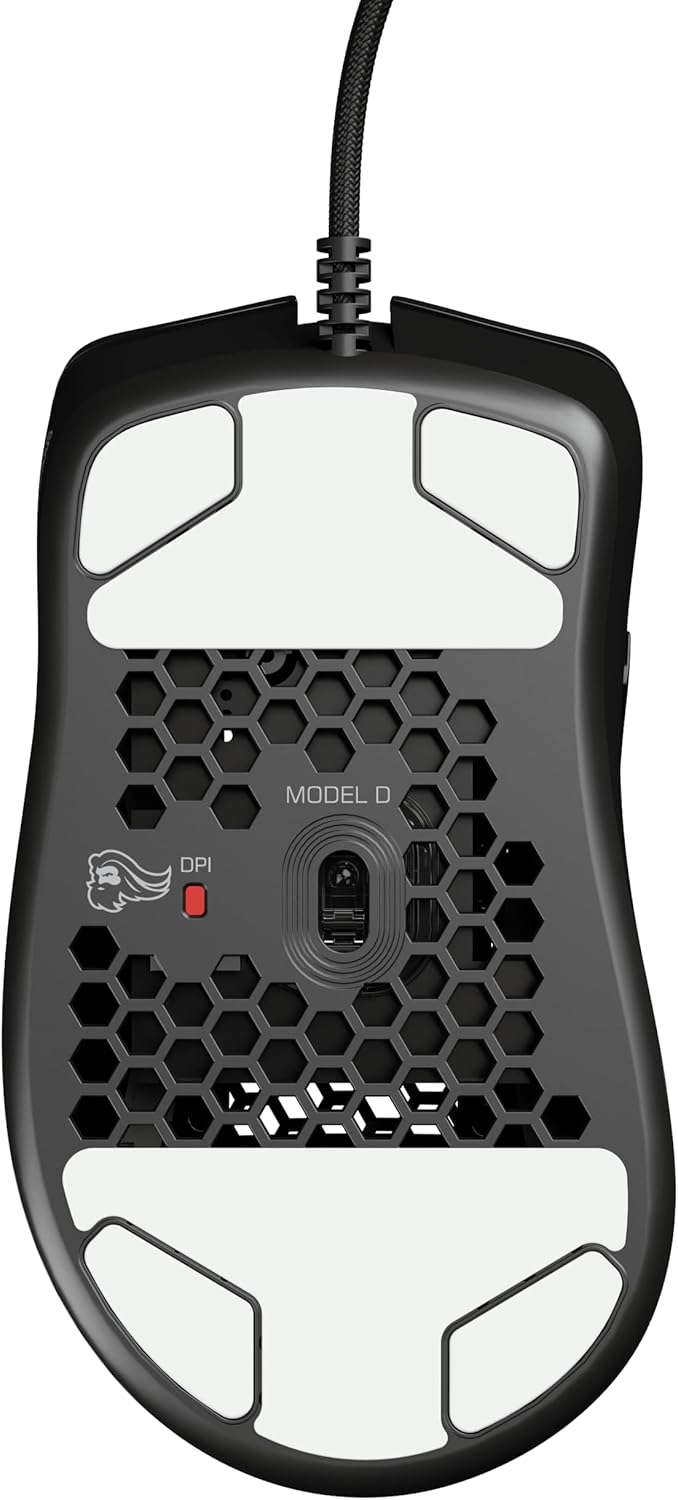 Glorious Model D- (Minus) Wired Gaming Mouse - 61g Superlight Honeycomb Design, RGB, Ergonomic, Pixart 3360 Sensor, Omron Switches, PTFE Feet, 6 Buttons