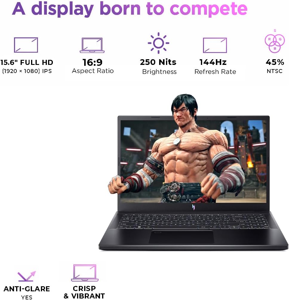Acer Nitro V 15 ANV15-51-59RM - 15.6" FHD 144 Hz - Intel Core i5-13420H - 8GB RAM -  512GB SSD -  NVIDIA RTX 2050  4GB - WIN 11 PRO K