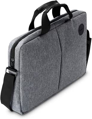Hama Genua Laptop Bag for 15.6" Laptop , Padded Laptop Compartment , Organizer Pocket , Adjustable Shoulder Strap , Trolley Strap , Polyester,| Grey