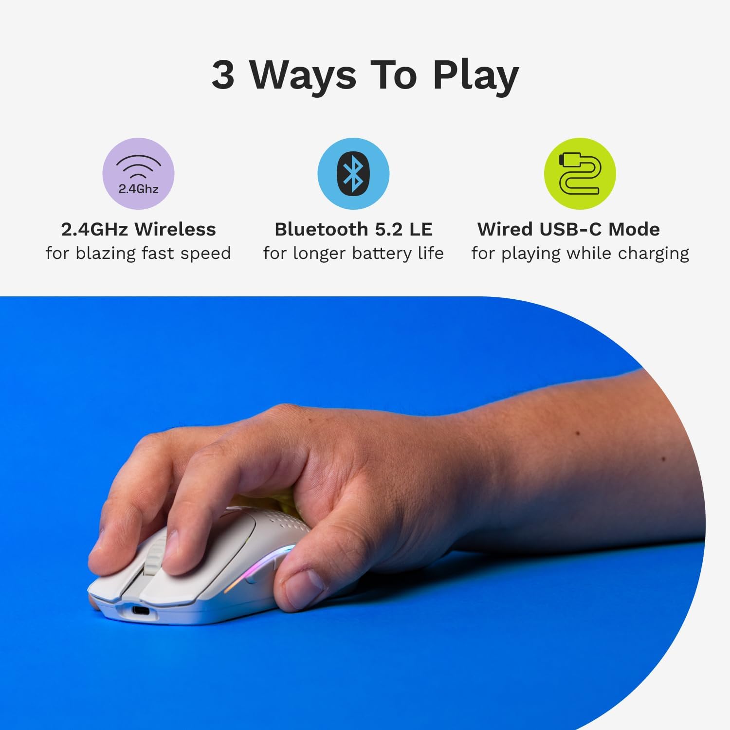 Glorious Model O 2 Mini Wireless Gaming Mouse, 57g Ultra-Lightweight, 26K Optical Sensor, Dual Wireless 2.4GHz & Bluetooth 5.2, Up to 210H Battery, 80M Clicks, 6 Programmable Buttons, FPS Gaming Mouse