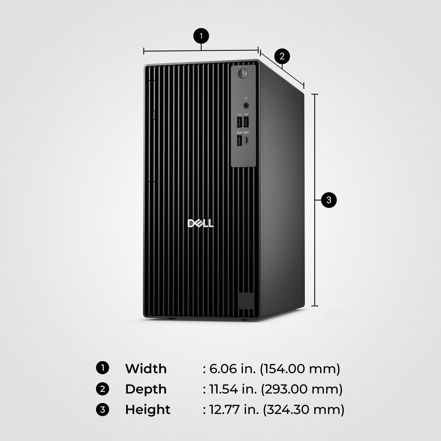 كمبيوتر مكتبي ديل برو تاور QCT1250 - إنتل i7-14700 - ذاكرة وصول عشوائي 16 جيجابايت - قرص صلب ثابت 1 تيرابايت - مشاركة - ويندوز 11 برو