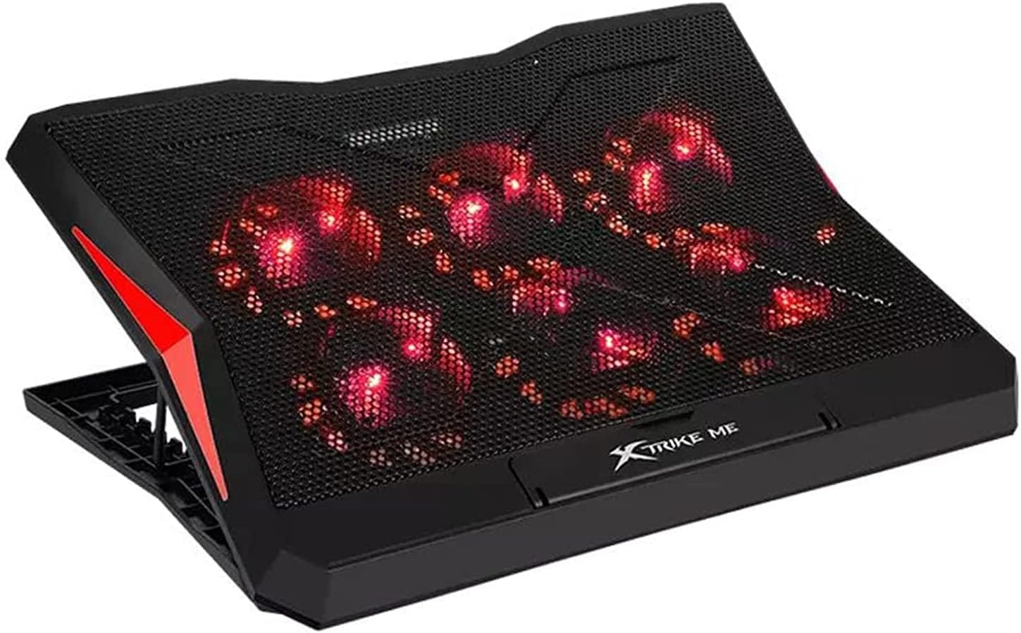 XTRIKE ME FN811 Laptop Cooling Pad Stand – 6 x RED Led Fans – 2 USB Ports – Support UP 17 Inch