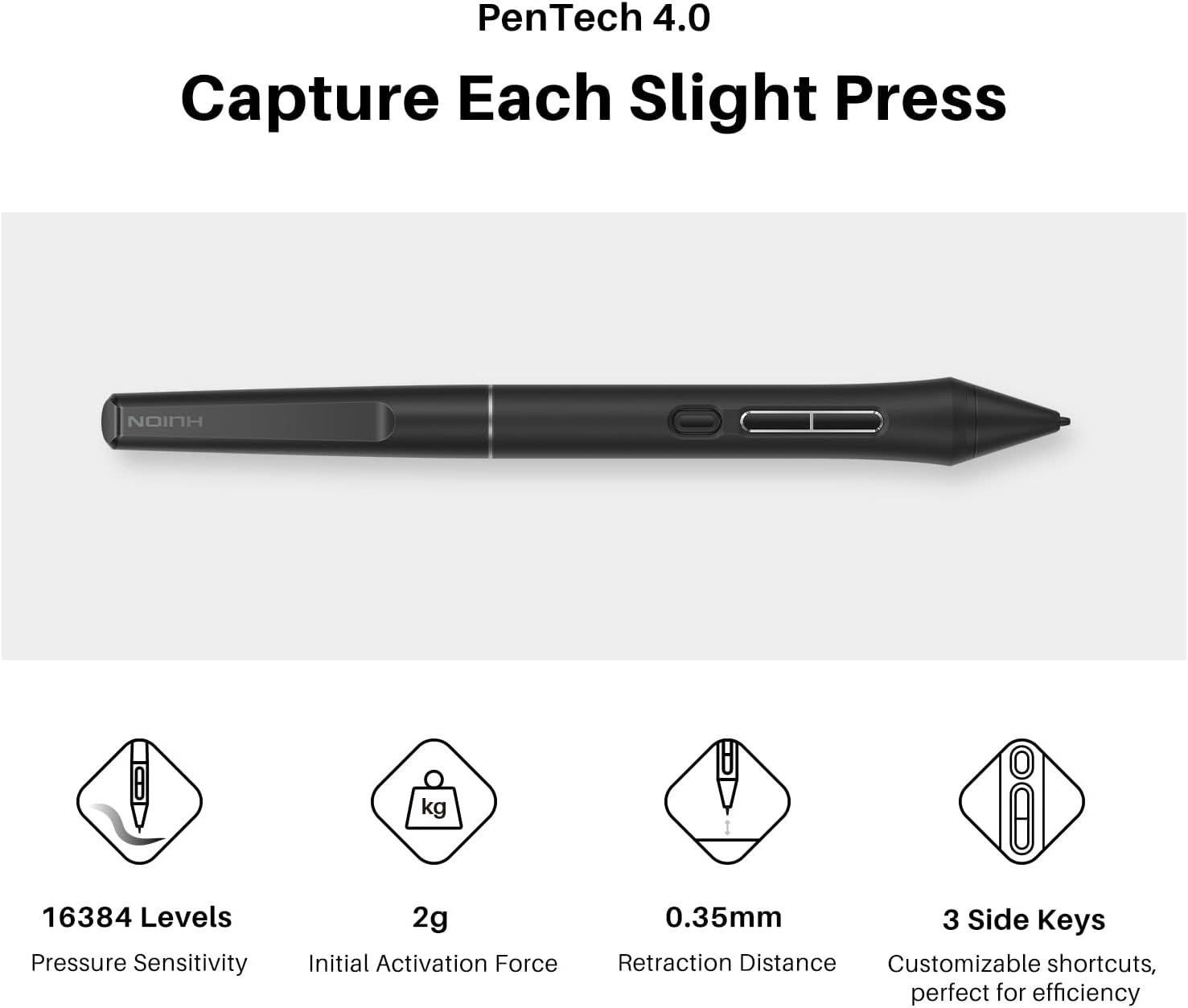 Huion Kamvas 13 (Gen 3) – 13.3″ FHD Pen Display, Anti-Sparkle Laminated Glass, PenTech 4.0 & Dual Dials, 99% sRGB