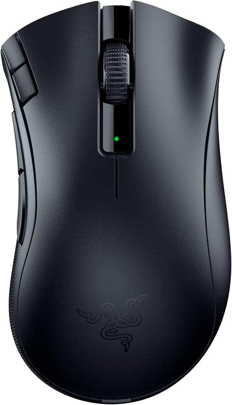 Razer DeathAdder V2 X HyperSpeed: تصميم مريح حائز على جوائز - لاسلكي فائق السرعة - عمر بطارية يصل إلى 235 ساعة - 7 أزرار قابلة للبرمجة - مفاتيح ميكانيكية من الجيل الثاني - مستشعر بصري 5G 14K DPI