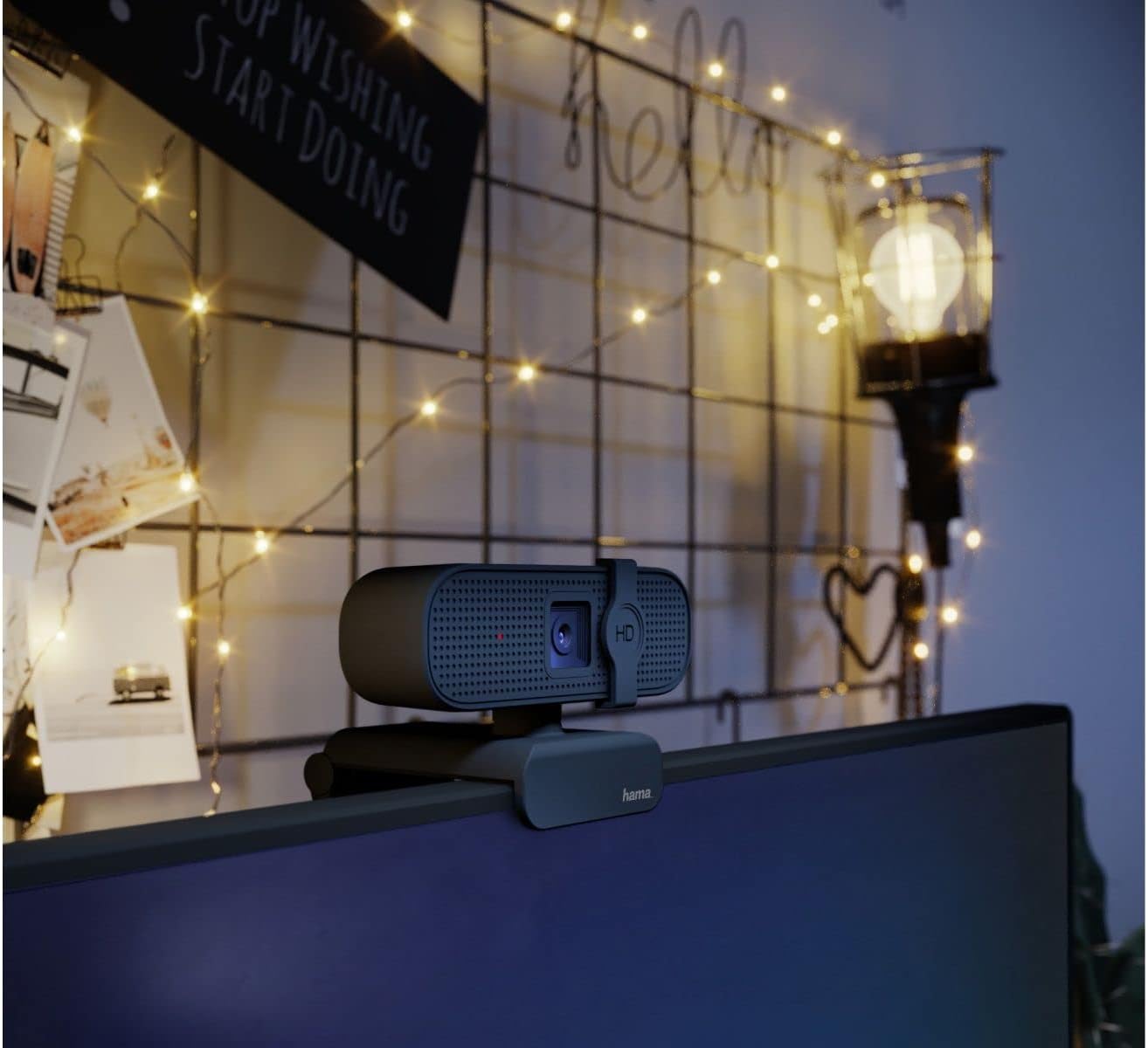 Hama 139991 C-400 Full HD 1080p Webcam – Integrated Microphone, Privacy Cover, 70° Field of View