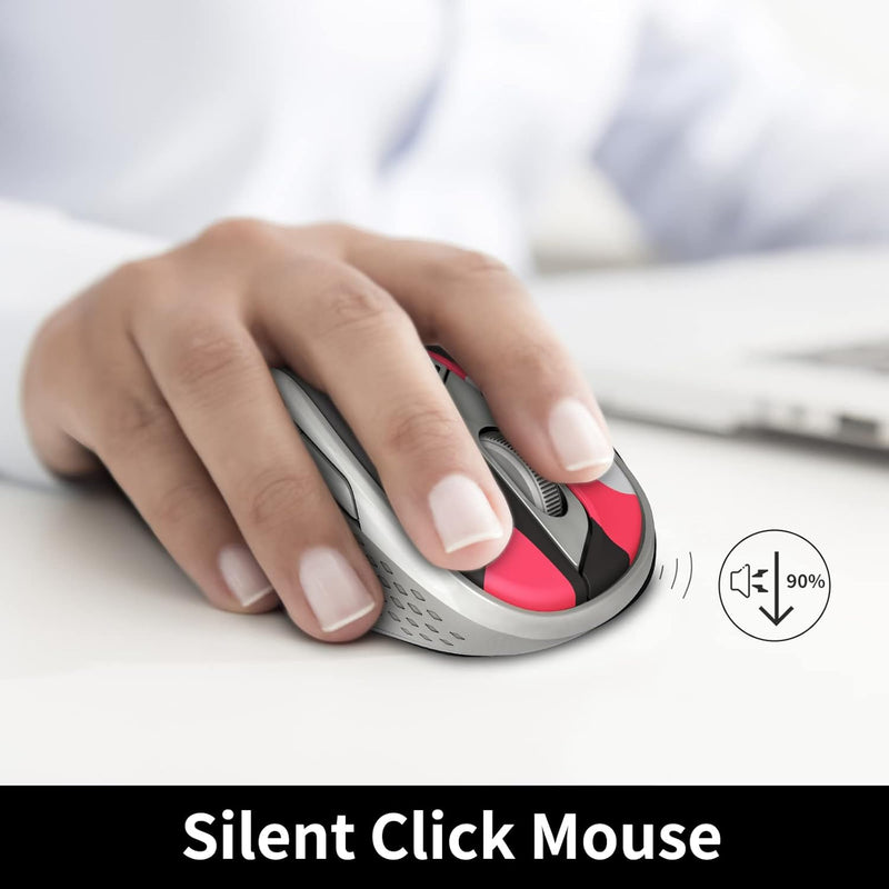 Rapoo M500 Silent Multi-mode Wireless Mouse – Bluetooth 3.0/4.0/5.0 & 2.4GHz, Adjustable 600–1600 DPI, Silent Clicks, 6 Buttons, 12-Month Battery Life