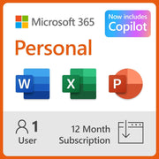 Microsoft 365 Personal - اشتراك لمدة عام واحد، مستخدم واحد، تطبيقات مُحسّنة بالذكاء الاصطناعي + تخزين سحابي