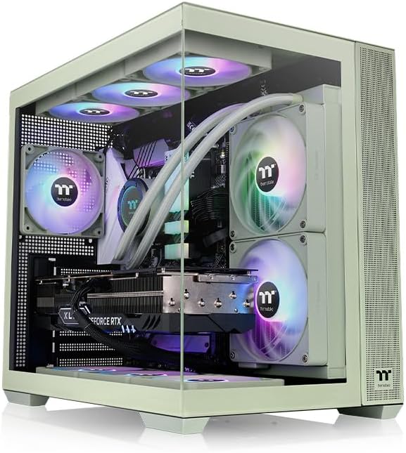 Thermaltake View 380 TG ARGB ATX Case; 4x120mm ARGB Fans Included; Supports Hidden-Connector Motherboard; Front & Side Dual Tempered Glass Panel