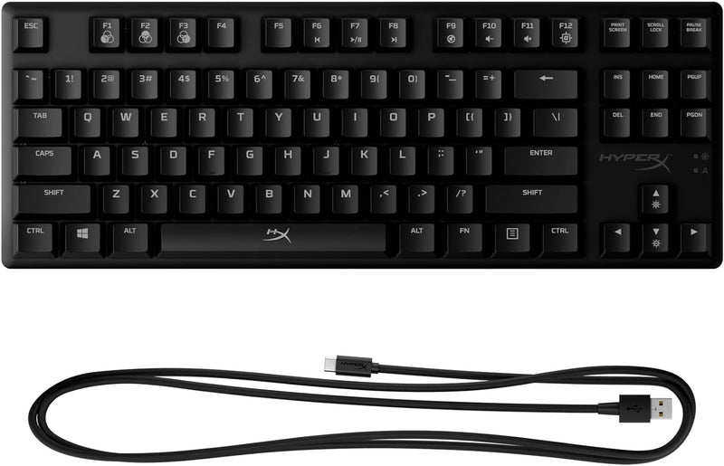 HyperX Alloy Origins Core - Tenkeyless Mechanical Gaming Keyboard, Software Controlled Light & Macro Customization, Compact Form Factor, RGB LED Backlit, Tactile HyperX Aqua Switch
