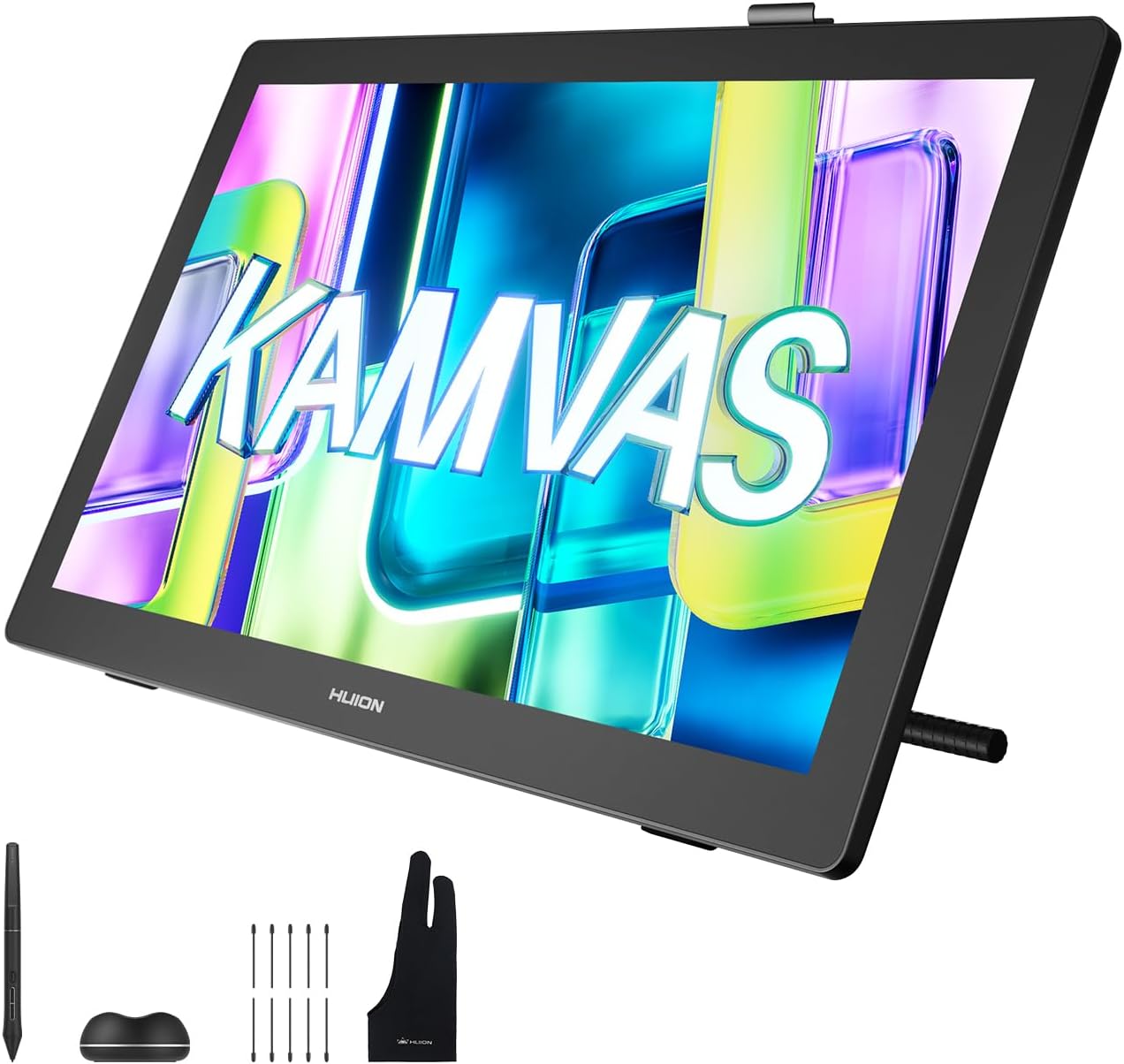 شاشة قلم HUION Kamvas 22 (الجيل الثالث) بحجم 21.5 بوصة بدقة 2.5K QHD، شاشة IPS بتردد 90 هرتز، قلم PenTech 4.0 مع 16,384 مستوى ضغط، زجاج Canvas 2.0، منفذ USB-C، متوافقة مع ويندوز، ماك أو إس، لينكس وأندرويد