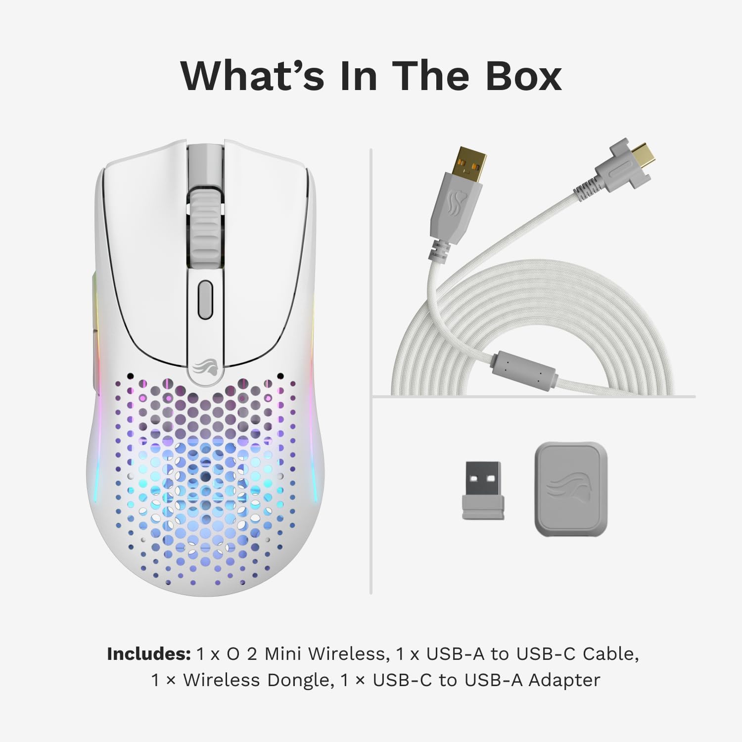 Glorious Model O 2 Mini Wireless Gaming Mouse, 57g Ultra-Lightweight, 26K Optical Sensor, Dual Wireless 2.4GHz & Bluetooth 5.2, Up to 210H Battery, 80M Clicks, 6 Programmable Buttons, FPS Gaming Mouse