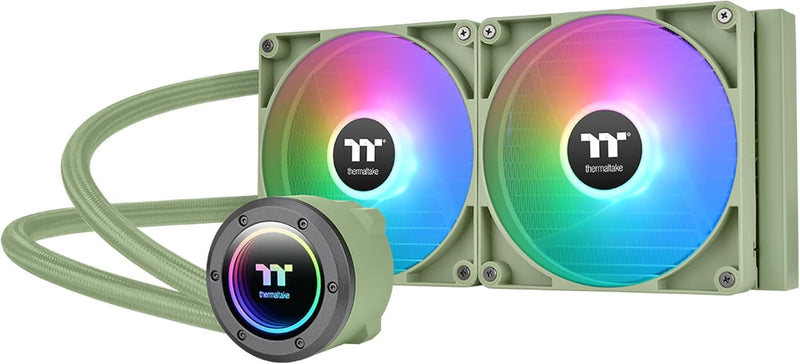 Thermaltakte TH280 V2 ARGB SyncAlO Liquid CoolerFan 140mm2PWM 500~1800 RPMMirror WaterblockMB ARGB Sync ControlMatcha Green