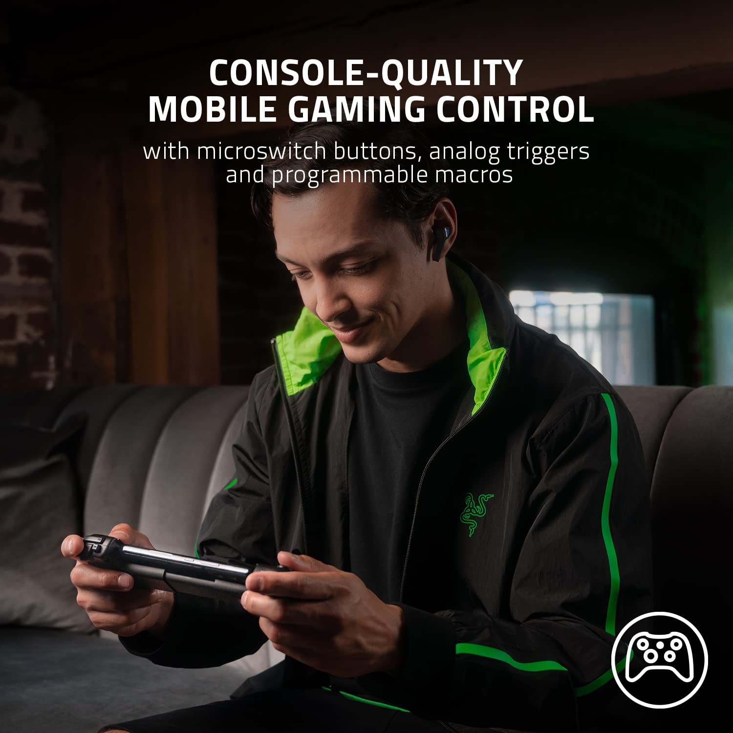 Razer Kishi V2 for Android – Universal Mobile Gaming Controller with USB-C, Ergonomic Design, and Razer Nexus App Support