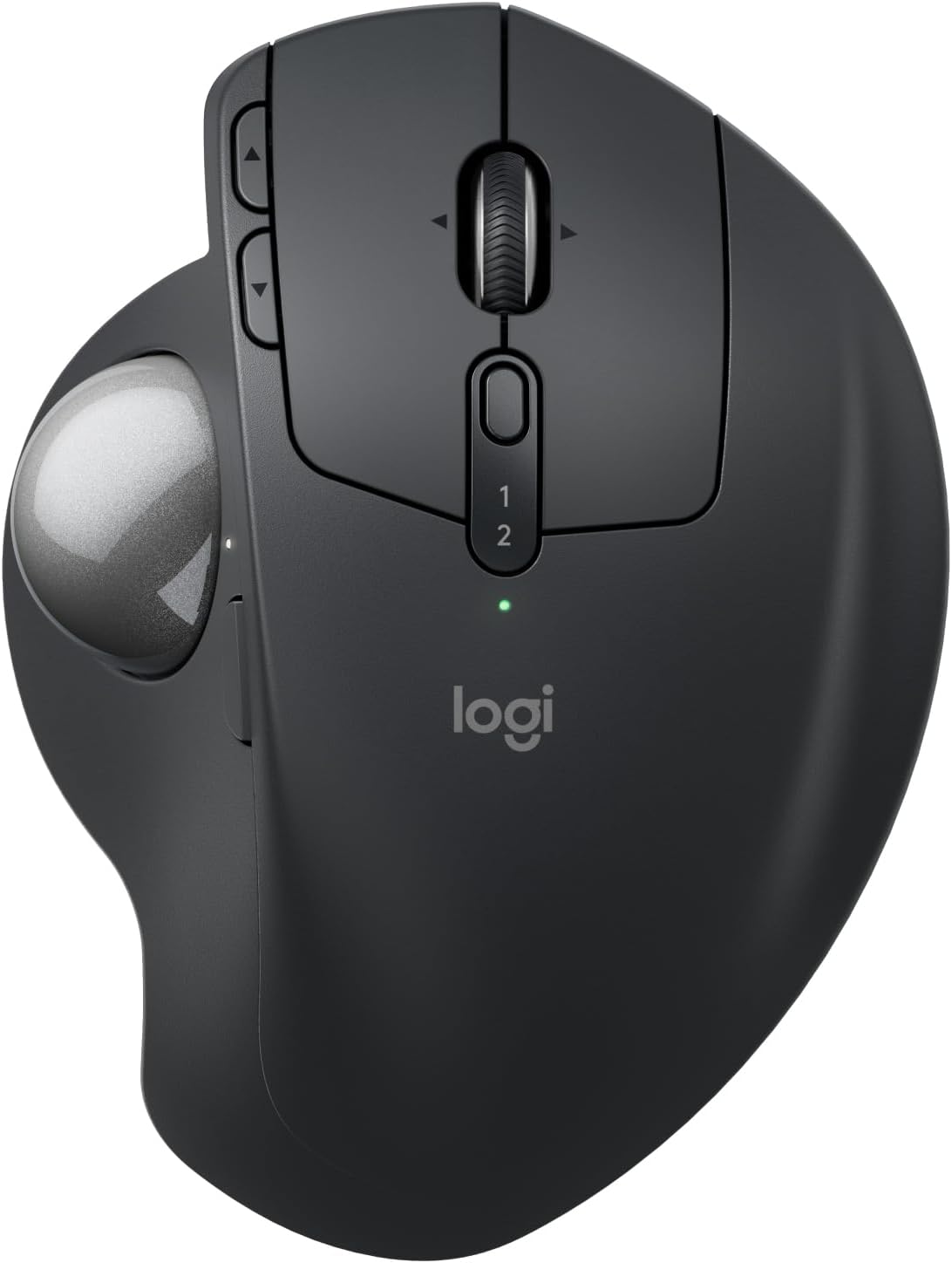 ماوس كرة التتبع اللاسلكي Logitech MX Ergo S Advanced - إمالة 20 درجة، قابل لإعادة الشحن عبر USB-C، 6 أزرار مخصصة، بلوتوث/مسامير مزدوجة، دقة 512-2048 نقطة في البوصة