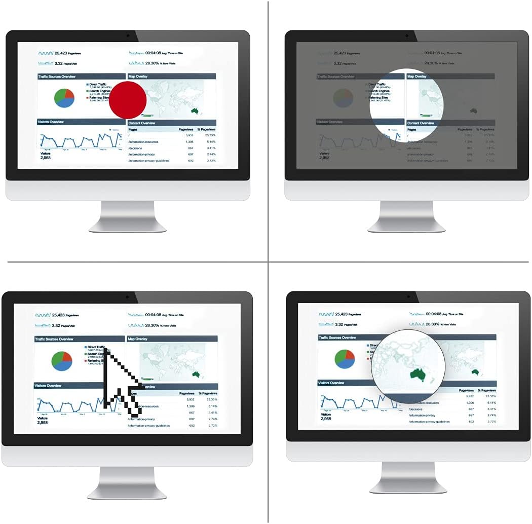 Hama Spot Pointer V2 Presenter – Digital Laser Pointer, Spot Illumination, Magnifier, Timer, USB-C Rechargeable