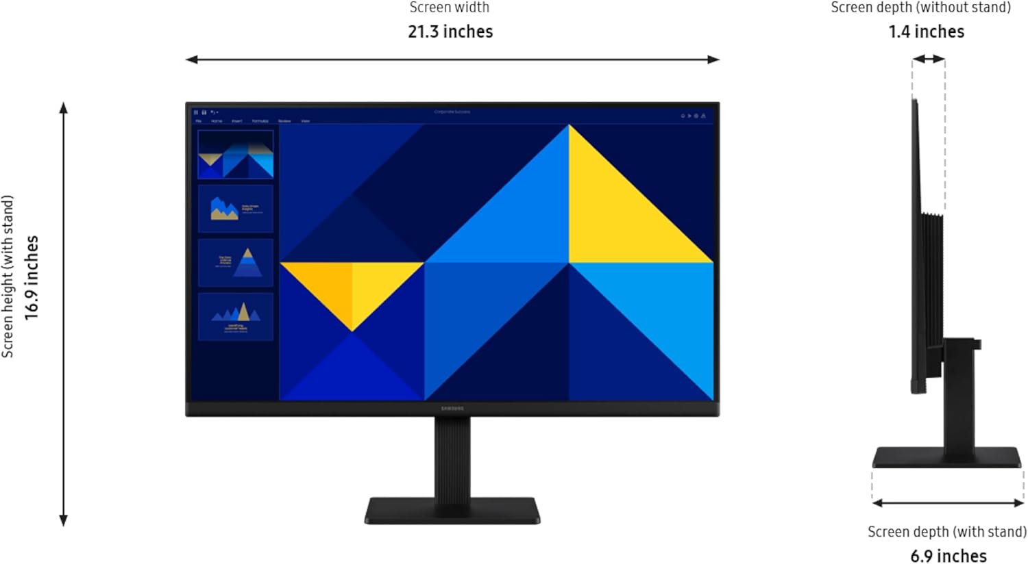Samsung Essential S3 S30GD 24" FHD IPS Monitor – 100Hz, 5ms GTG, 250 nits, 178° Viewing Angle, VESA Mount, HDMI Input