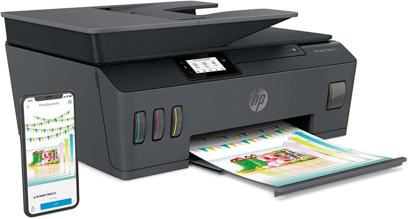 Hp Smart Tank 615 Wireless, Print, Copy, Scan, Fax, Automated Document Feeder, All In One Printer