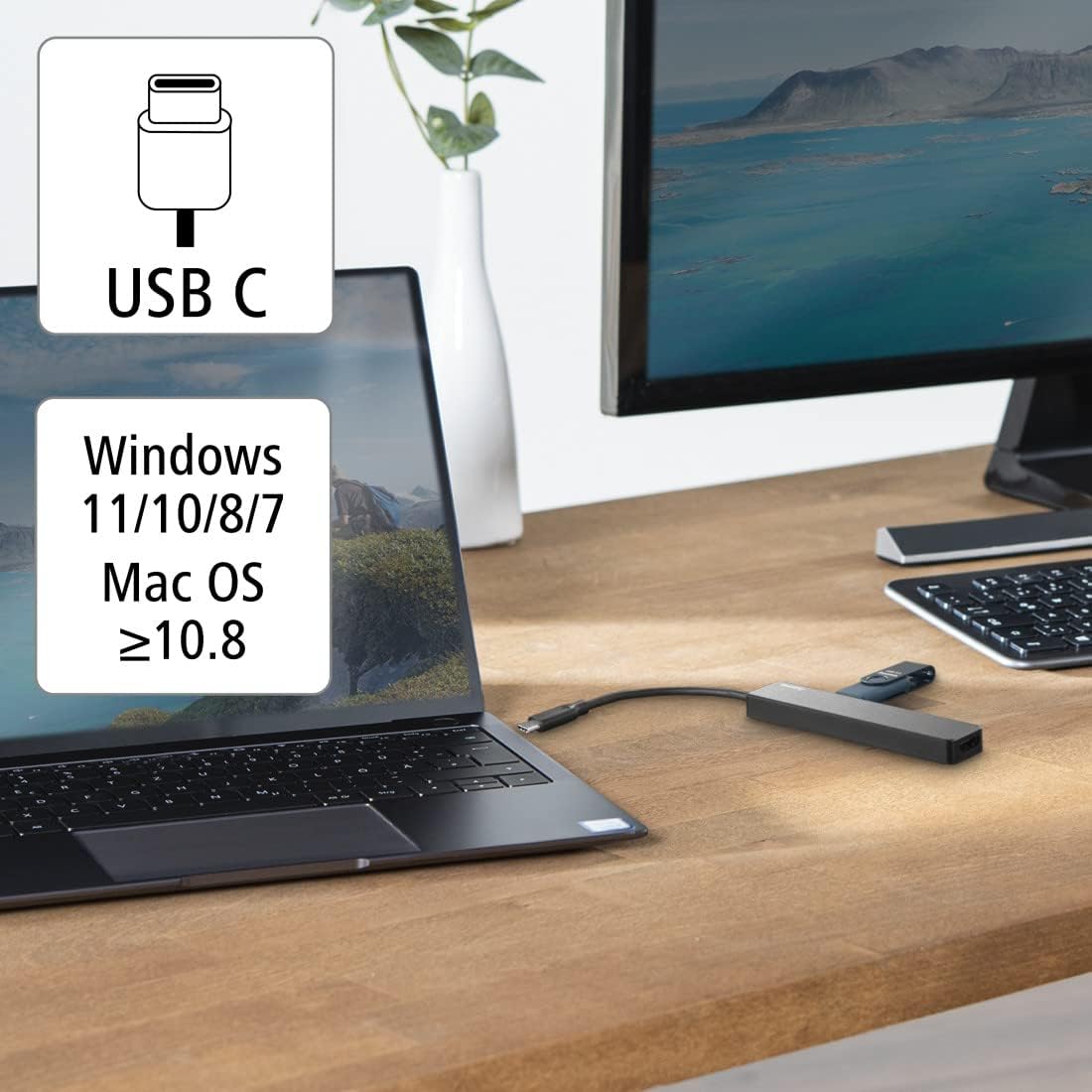 Wavlink Verstelbare Ergonomische laptopstandaard met USB-C Display Docking Station Wavlink Verstelbare Ergonomische laptopstandaard met USB-C Display Docking Station