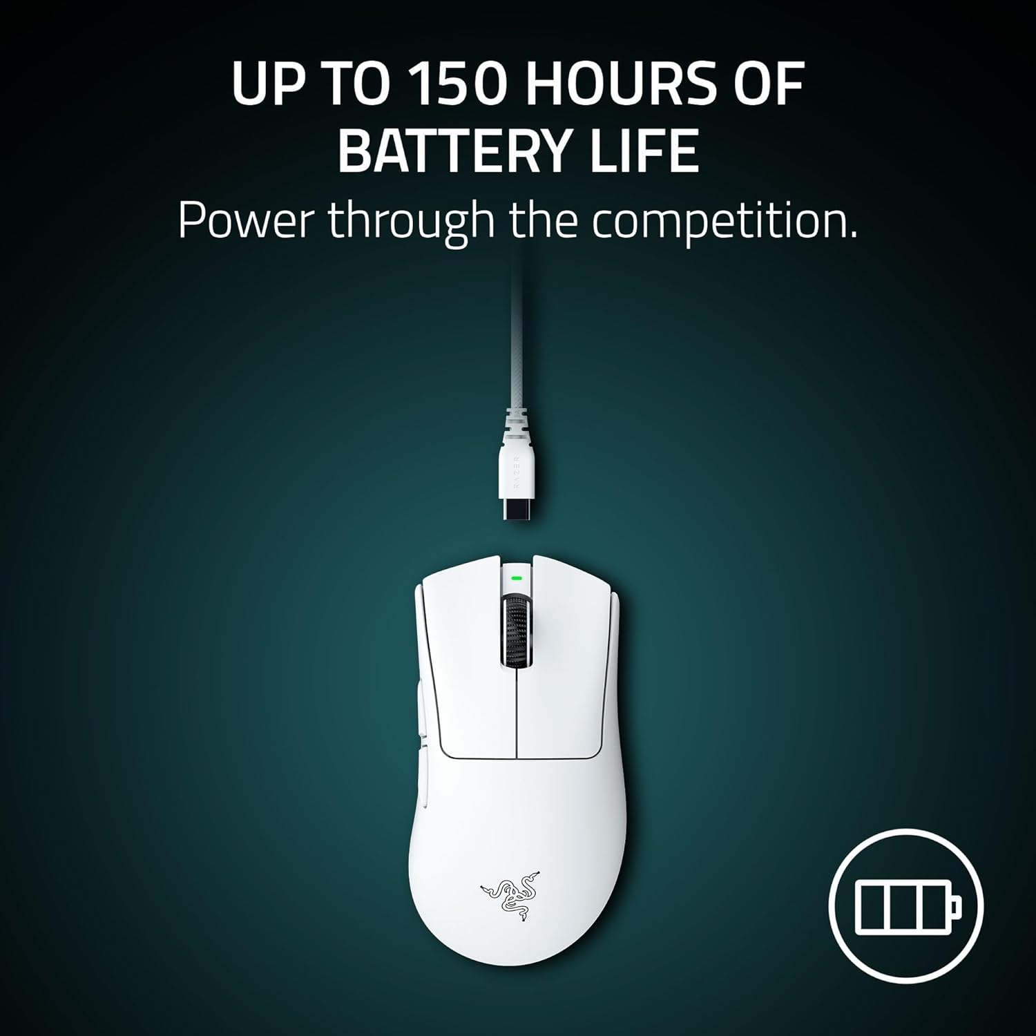 Razer DeathAdder V4 Pro Wireless Gaming Mouse – 45K Optical Sensor, 8000Hz Polling Rate, 6 Programmable Buttons, Ultra-Light 56g, HyperSpeed Wireless, 150Hr Battery Life – Ergonomic Esports Mouse