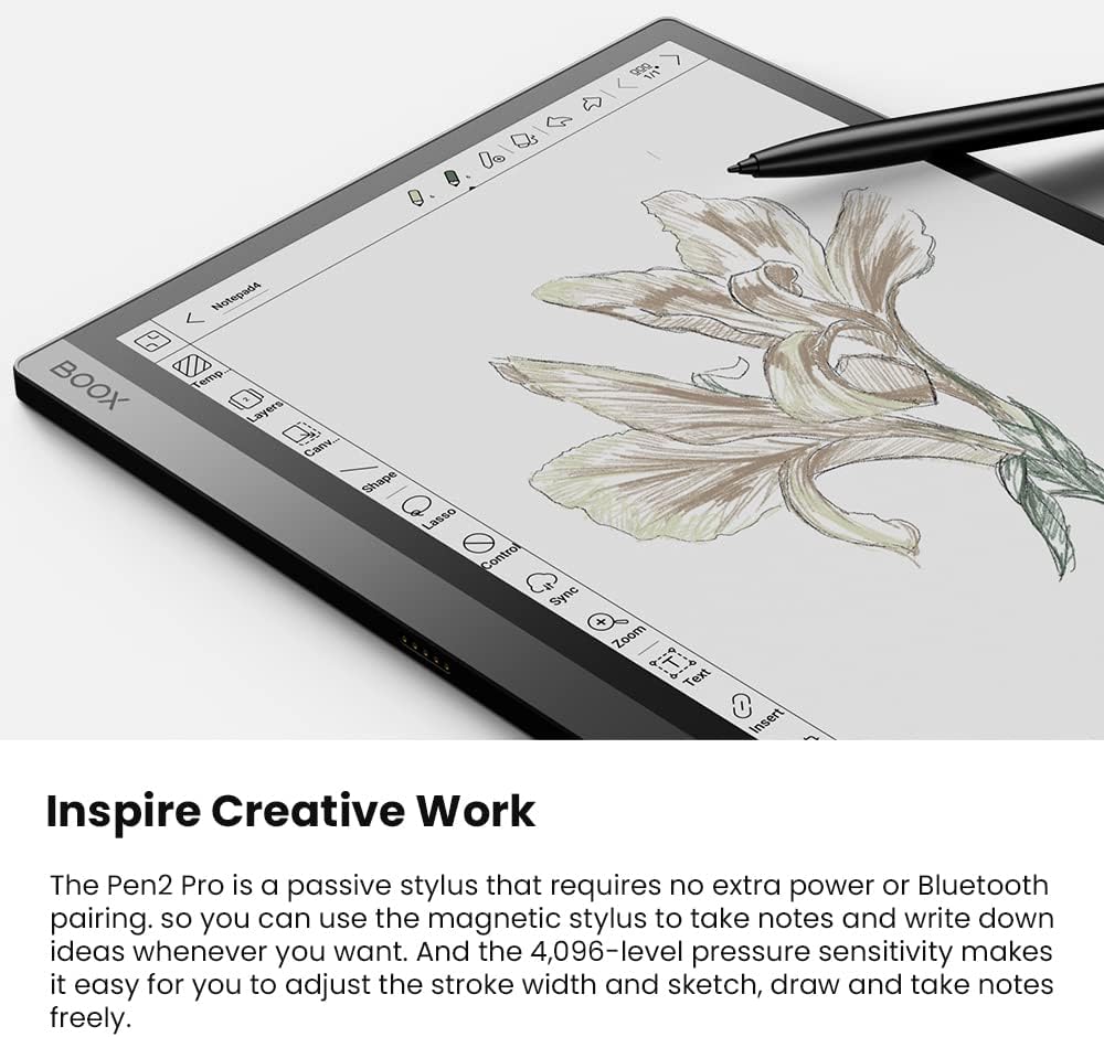 قلم BOOX Magnetic Pen2 Pro مع ممحاة لا تستخدم على Tab X C Go Color 7 Gen II Go 7