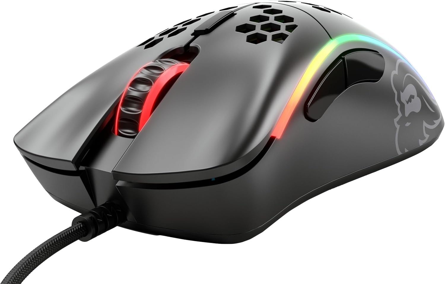 Glorious Model D- (Minus) Wired Gaming Mouse - 61g Superlight Honeycomb Design, RGB, Ergonomic, Pixart 3360 Sensor, Omron Switches, PTFE Feet, 6 Buttons