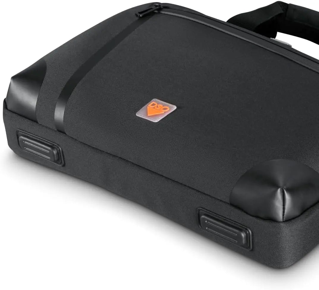 Hama Extreme Protect Shockproof Laptop Bag for 13.3"–14.1" Laptop | D3O® Impact Protection , Water-Repellent , Padded Compartment , Organizer Pocket , Trolley Strap , Black