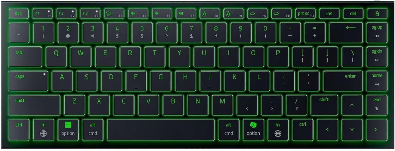Razer Joro Ultra-Thin Wireless Gaming Keyboard – 75% Layout, Low-Profile Scissor Switches, RGB, Bluetooth + USB-C