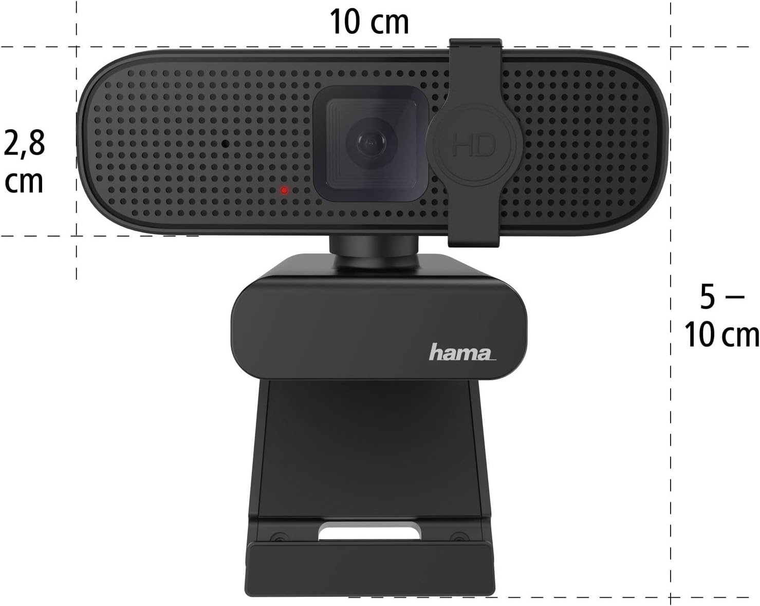 Hama 139991 C-400 Full HD 1080p Webcam – Integrated Microphone, Privacy Cover, 70° Field of View