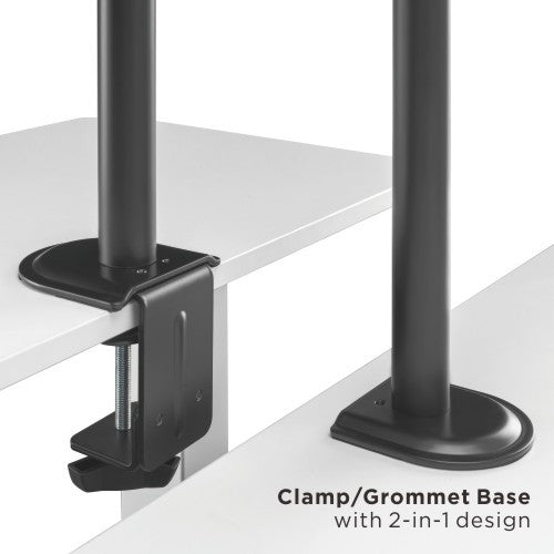 Avetron MA401 Steel Articulating Monitor Arm with Laptop Tray – Supports 17″–32″, 9 kg Load, Full Motion