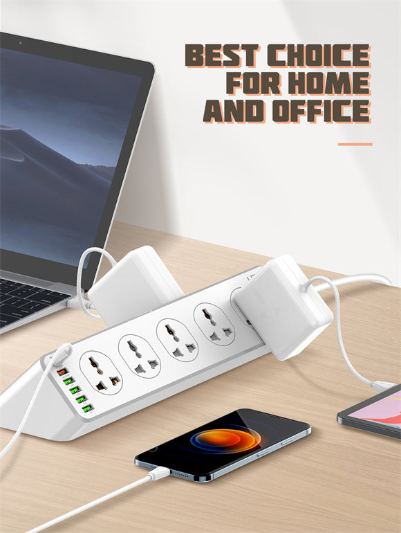 LDNIO SC10610 Power Socket PD 20W Fast Charging Smart Power Strips 10 Universal Standard Charging Power Extension