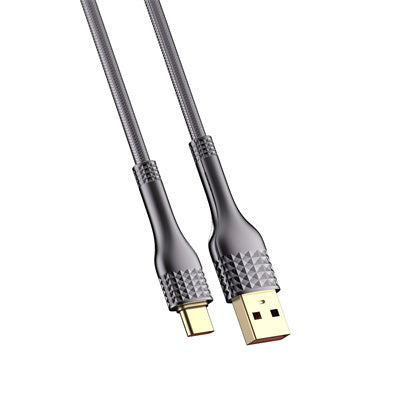 LDNIO LS651  30W USB 3.0 Data Cable – Woven Aluminum Foil, Fast Charging & High-Speed Data Transfer, 1M/2M for Phones, Tablets & Power Banks