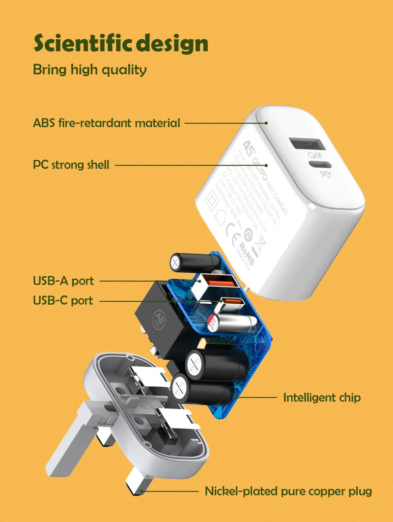 LDNIO 45W Dual USB QC4.0 Super Fast Charger A2526C