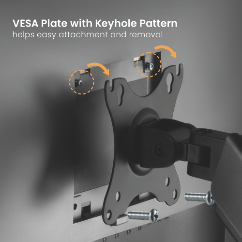 Avetron Cost-Effective Spring-Assisted Monitor Arm with USB-A & Multimedia Ports