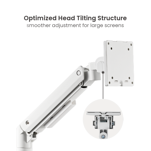 Avetron  Pole-Mounted Gas Spring Dual Monitor Arm – Supports 17″-49″, 2-20 kg per Screen, USB-A & USB-C Base, Dual Monitor